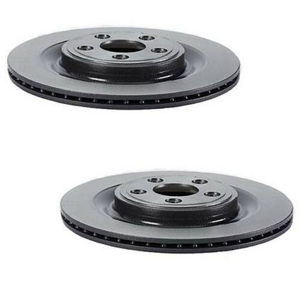 Jaguar Volvo Brakes Kit - Pads & Rotors Front and Rear (355mm/326mm) (Low-Met) 31341331 - Brembo 3807156KIT